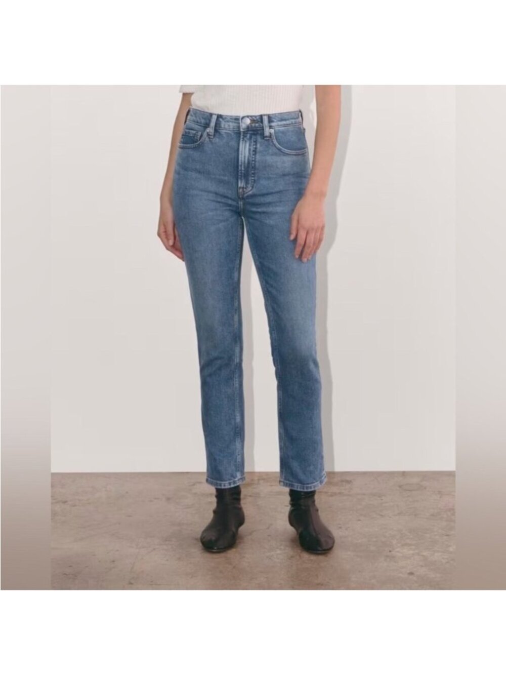 Everlane The Original Cheeky Crop Jean Woman 28 Blue Streetwear Preppy Organic